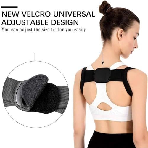 CLICKSWIFT®1 Pcs Posture Corrector for Men and Women Adjustable Upper Back Brace for Clavicle Support Pain Relief for Neck, Shoulder & Upper Back Breathable & Comfortable Discreet Wear Under Clothes - Image 3