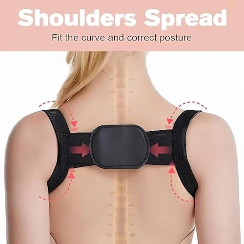 CLICKSWIFT®1 Pcs Posture Corrector for Men and Women Adjustable Upper Back Brace for Clavicle Support Pain Relief for Neck, Shoulder & Upper Back Breathable & Comfortable Discreet Wear Under Clothes - Image 4