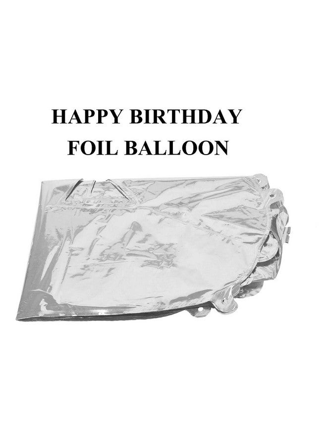 ستوريو بالونات عيد ميلاد سعيد مقاس 16 بوصة من LUXZURY by Storio، لوازم حفلات أعياد الميلاد، بالونات عيد ميلاد سعيد لتزيين الحفلات - فضي، (الموديل: lux130)، متعدد الألوان - Image 5