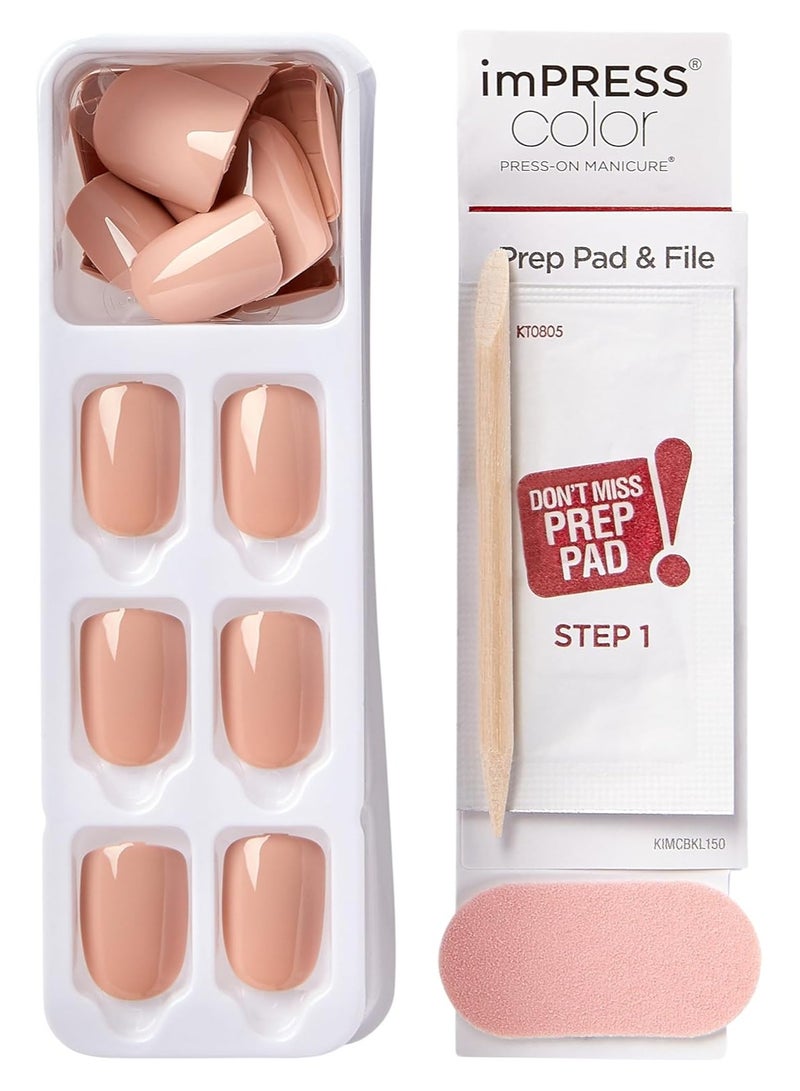 KISS imPRESS Color Press-on Manicure IMC26C Latte 30 color nails - Image 2