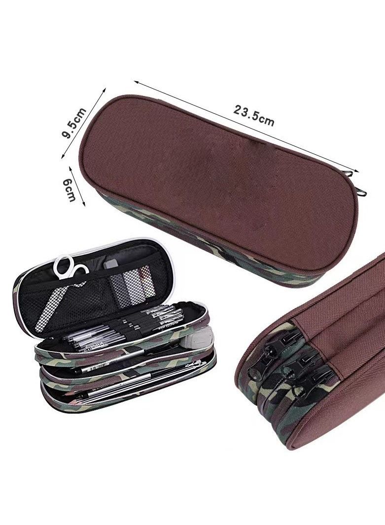 KUYING Large Capacity Multi-Layer Stationery Bag Multifunctional Pencil Case  - Image 1