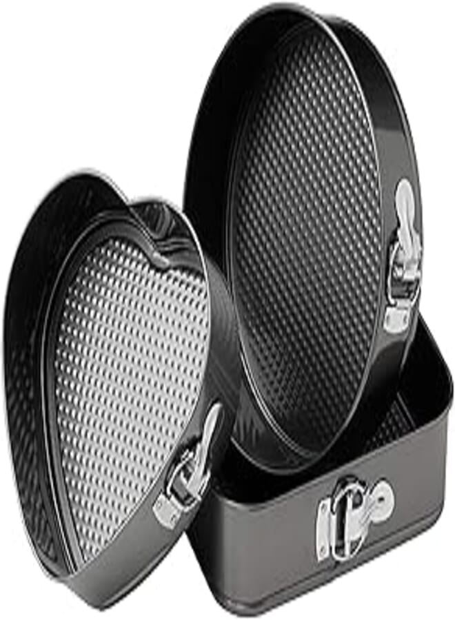 Spring Foam Baking Set, Black - 3 Pieces