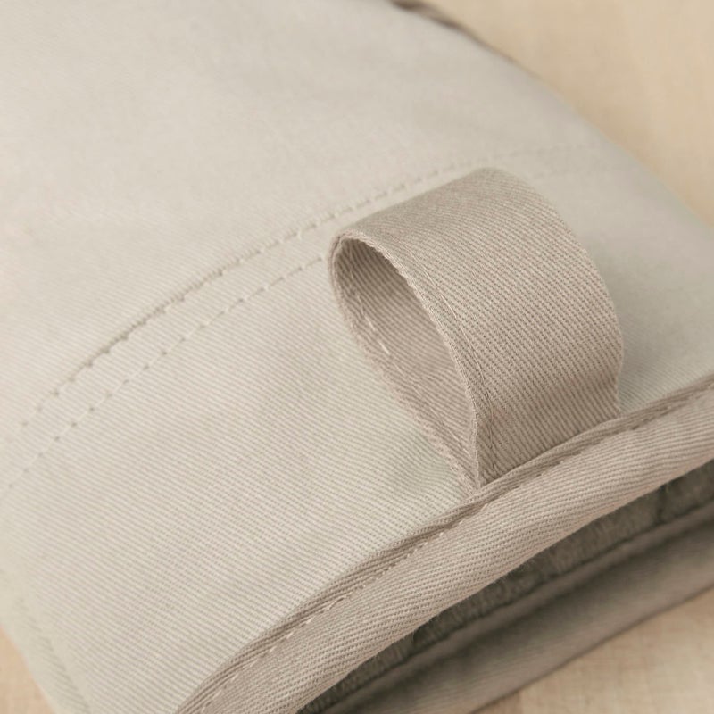 KitchenAid Beacon Two-Tone Non-Slip Oven Mitt Set  Milkshake/Beige  5.75""x13""  2 Piece - Image 4