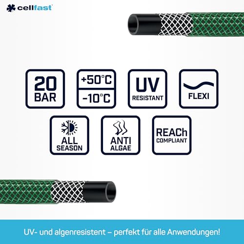 Cellfast Cell 5901828850073 Garden Hose, Green, 0.422 x 0.422 x 0.1 cm - Image 3