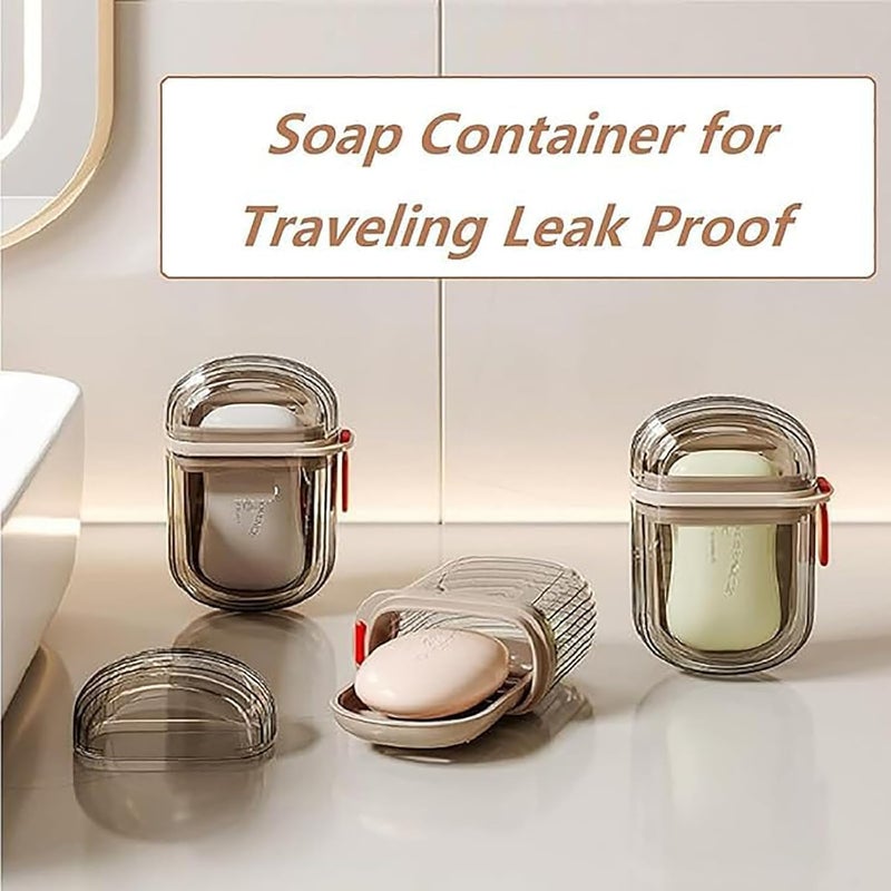 Xpandio Travel Soap Case, Leakproof Soap Container with Lid, Portable Bar Soap Holder for Traveling, Soap Dish for Bathroom, Shower, Gym, School, Camping, Vacation, Outdoor (Transparent, Pack of 2) - Image 5