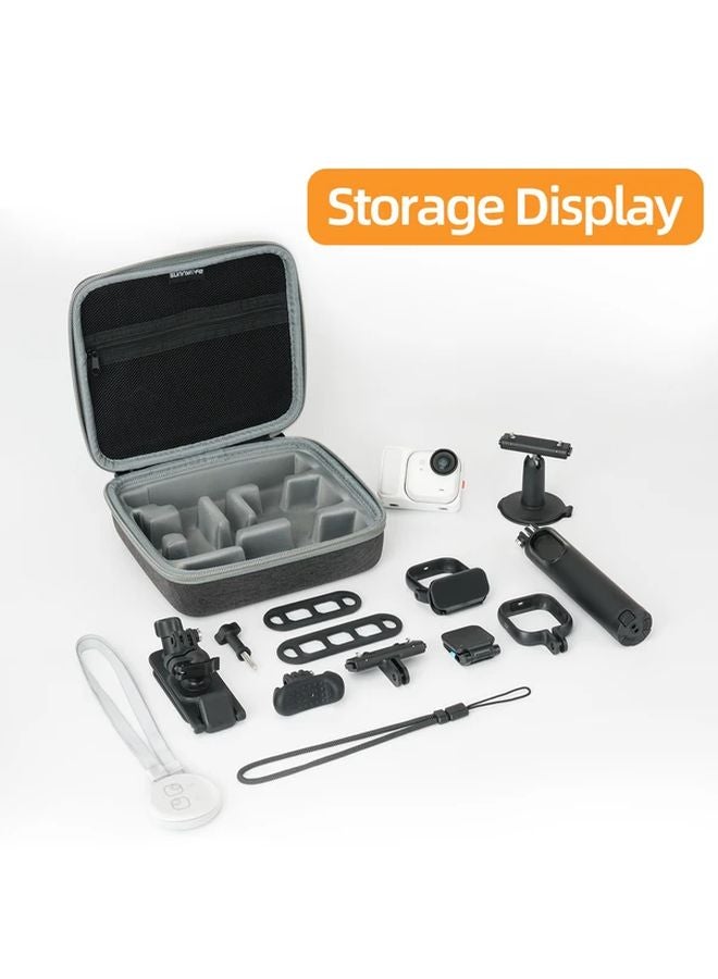 Black Hard Shell Case For Insta360 Go Ultra Camera Shockproof Storage Bag Large Capacity Travel Organizer - Image 4