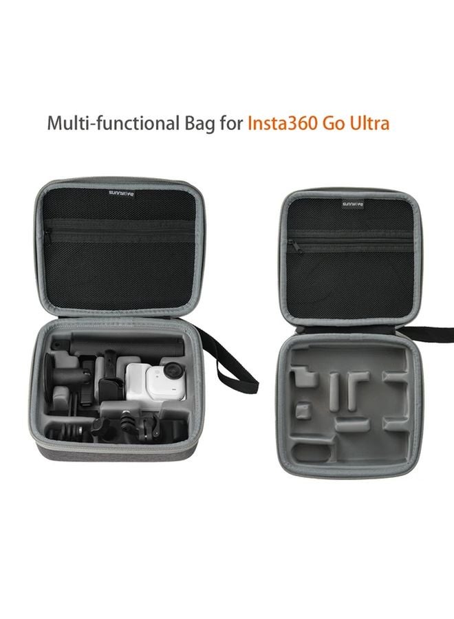 Black Hard Shell Case For Insta360 Go Ultra Camera Shockproof Storage Bag Large Capacity Travel Organizer - Image 2