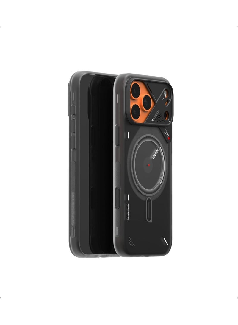 Aulumu A17 for iPhone 17 Pro Magnetic Thermal Case | CoolHyper | with Camera Control | IMD Technology | Compatible with Magsafe | Touch Translucent Gray - Image 1