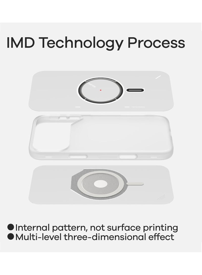 Aulumu A17 for iPhone 17 Pro Magnetic Thermal Case | CoolHyper | with Camera Control | IMD Technology | Compatible with Magsafe | Touch Translucent Gray - Image 3