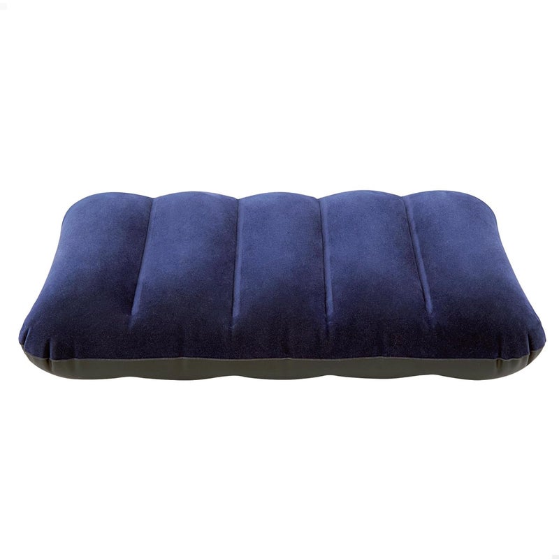 Pritama Pritama Velvet Air Pillow Cushion Sleeping Bag Backpacking Pillow Soft Comfortable Air Inflatable Travel Pillow Tourist Pillow Blue Pack of 1 - Image 1