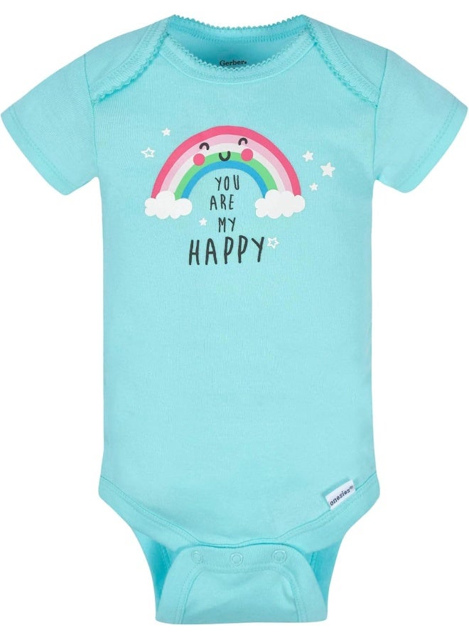 Gerber Gerber Baby Girls' Short Sleeve Bodysuits (8 Pack)  - Image 3