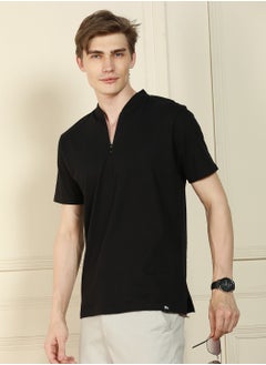 Dennis Lingo Black T-Shirt for Men - Regular Fit, Comfortable  - Image 1
