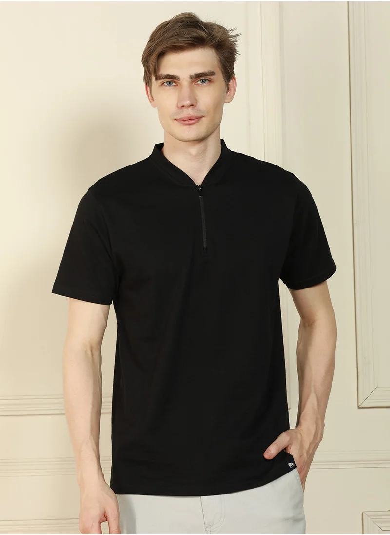 Dennis Lingo Black T-Shirt for Men - Regular Fit, Comfortable