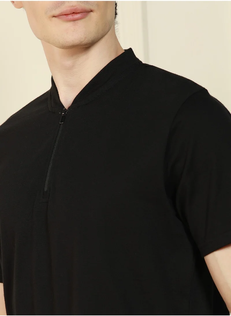 Dennis Lingo Black T-Shirt for Men - Regular Fit, Comfortable