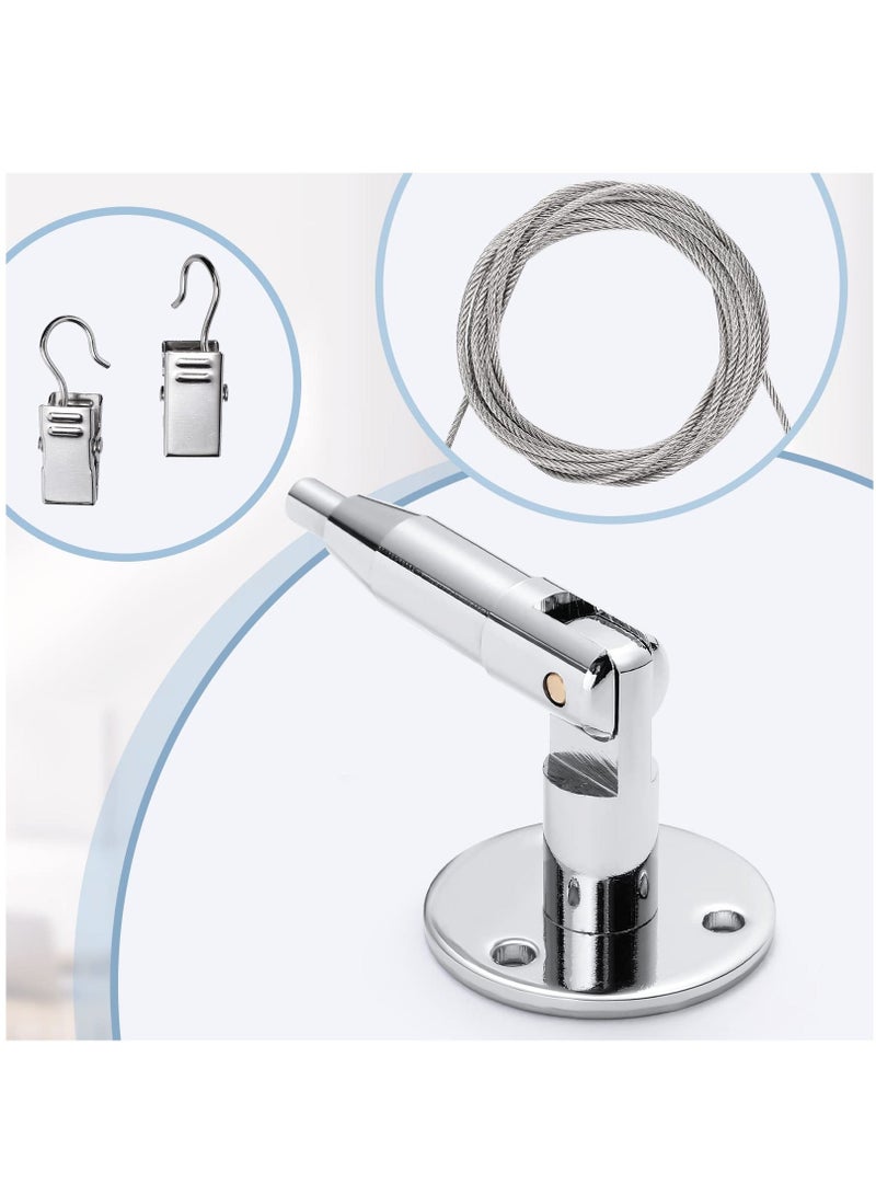 Kids Art Hanging Wire Organizer with 30 Clips 2 Pcs Adjustable Project Wall Display with 6.5 ft Long Stainless Steel Rustless Cable for Tapestry Kids Crafts Wall Decor Picture Hanging Kit - Image 5