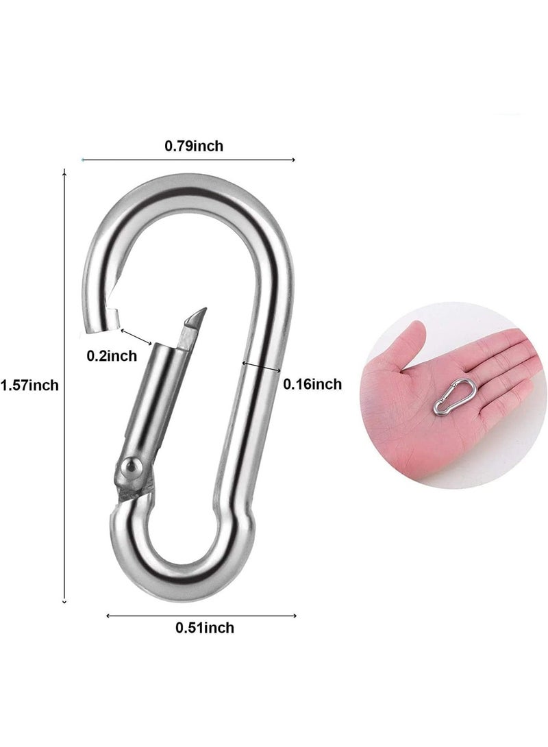 CLENEA M4 Carabiner Clip Hook, Heavy Duty Spring Snap, Safe and Durable, Not Easy To Damage, Not Easy To Break, Easy To Use, Can Be Used for Camping, Fishing, Hammock, Dog Leash, Etc, 12 Pieces - Image 2