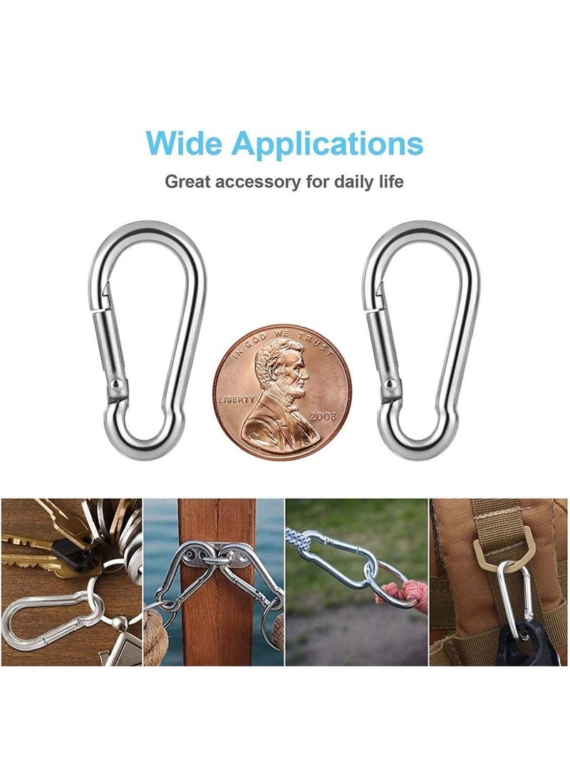 CLENEA M4 Carabiner Clip Hook, Heavy Duty Spring Snap, Safe and Durable, Not Easy To Damage, Not Easy To Break, Easy To Use, Can Be Used for Camping, Fishing, Hammock, Dog Leash, Etc, 12 Pieces - Image 5