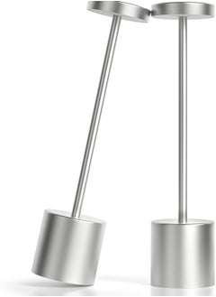 HOCC Touch Sensor Indoor Outdoor cordless Table Lamp 6000mAh Battery Operated Silver  - Image 2