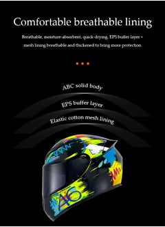 DUNISO Full face motorcycle helmet, lightweight crash resistant motorcycle helmet, all season cool riding helmet，cycling helmet with black lenses, breathable lining, suitable for both men and women，suitable for recreational activities such as cycling (L)  - Image 5