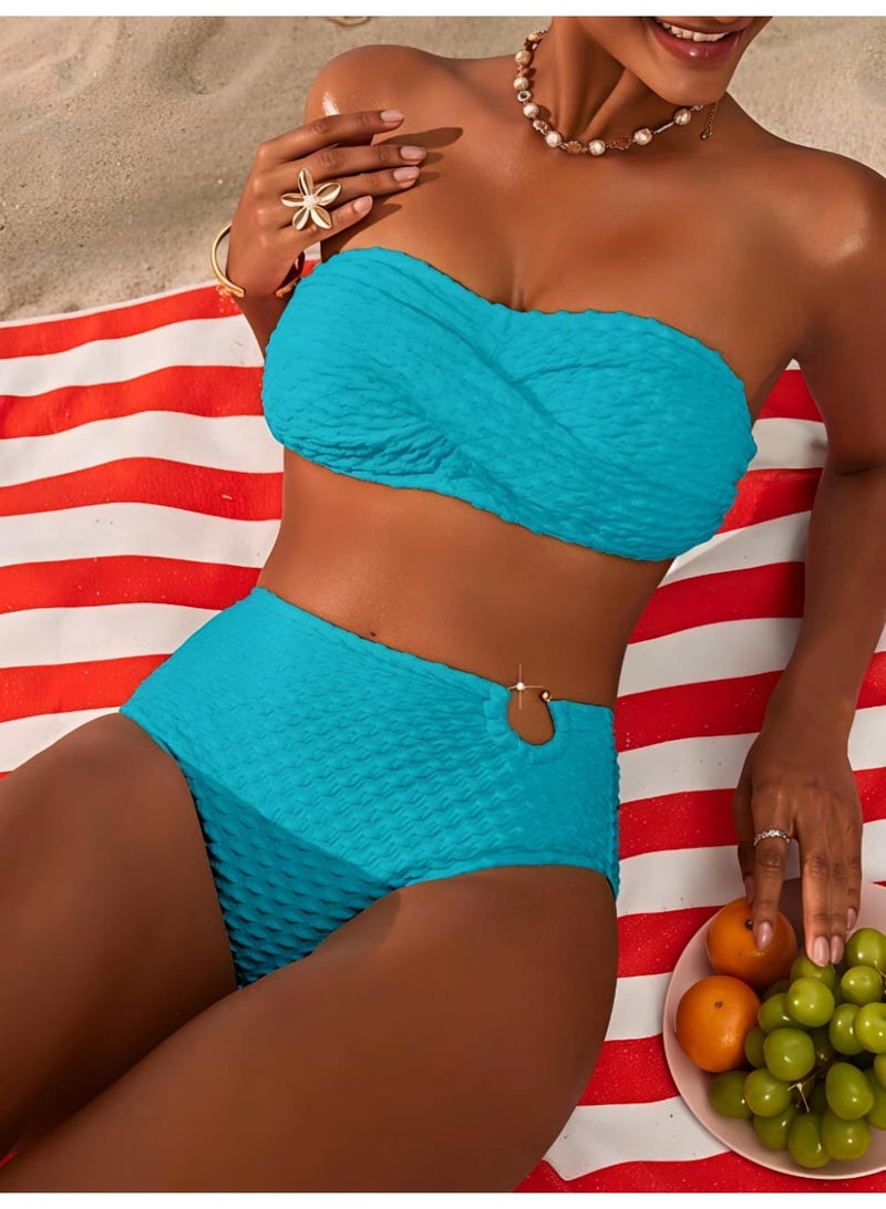 SHEIN Swim Fashionable Tankini Swimsuit Set, Suitable For Summer - Image 2