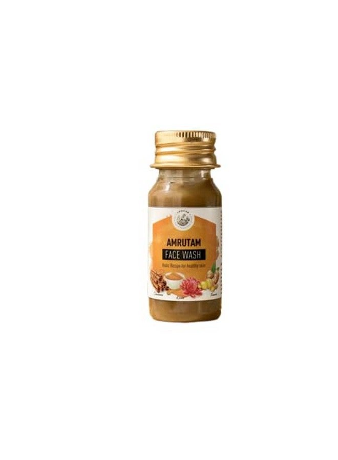 Amrutam Face Wash | Authentic Ayurvedic Face Cleanser With Cinnamon, Haldi & Kesar | Targets Acne, Scars, Dark Spots & Hyperpigmentation For Radiant, Youthful Skin | Natural Skin Care & Deep Nourishment Formula, 30 Ml - Image 1