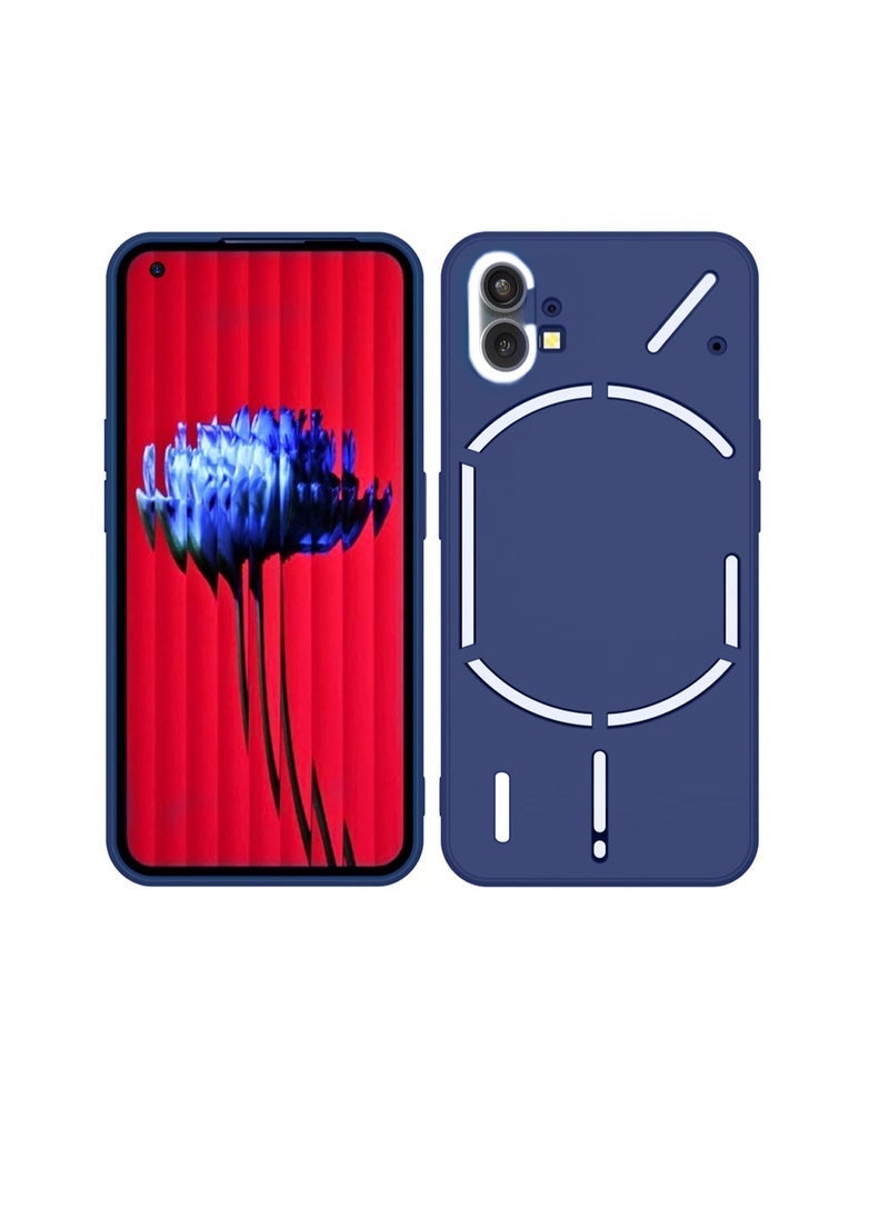 ELTRAZONE Liquid Silicone Ultra-Thin TPU Phone Case Cover for Nothing Phone 1 (5G, 2022) – Slim Soft Shockproof Protective Back Cover with Anti-Fingerprint Matte Finish – Navy Blue - Image 3
