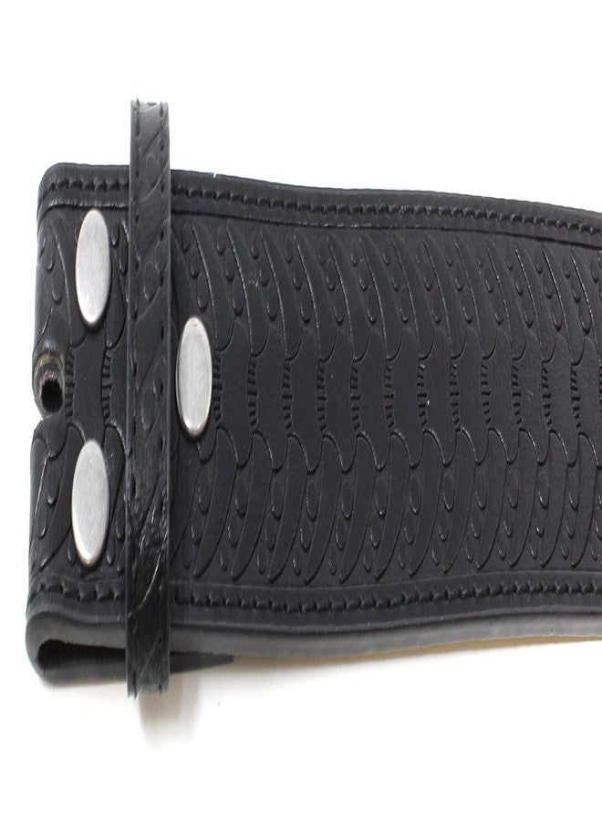BC Belts حزام جلدي من بي سي بيلتس بنقشة قرن غربي بارزة، عرضه 1.5 بوصة، مزود بأزرار كبس (أسود - مقاس XXL) - Image 5