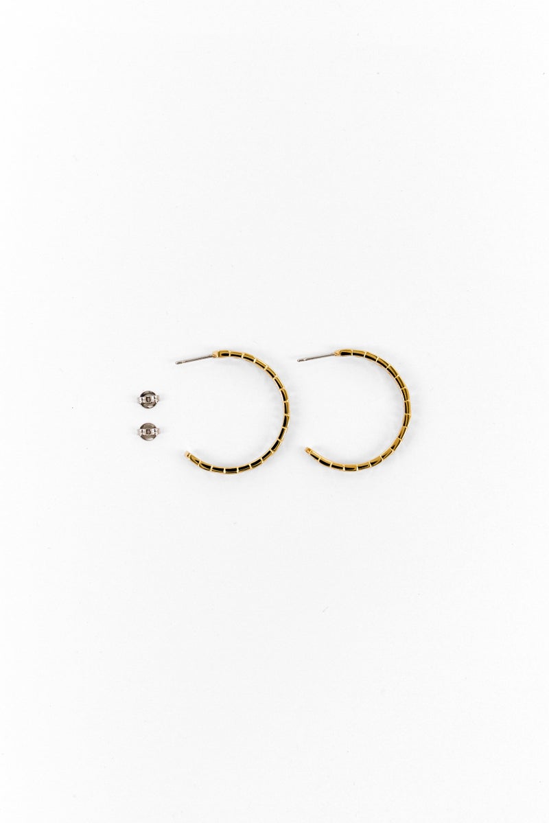 OLIVIA BURTON Women Stainless Steel Hoop Earrings, Gold  - Image 3