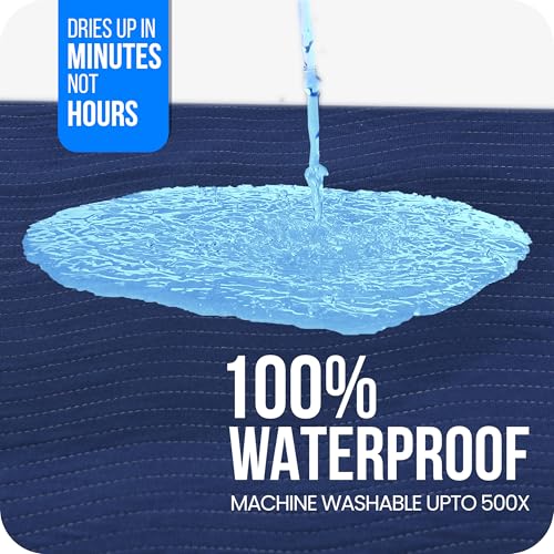Utopia Bedding Washable Pee Pads for Dogs 34 x 36 Pack of 4 Waterproof Incontinence Bed Pads for Adults Elderly and Kids Heavy Absorbency Pet Training Pads for Sofa and Couch Navy Green - Image 3
