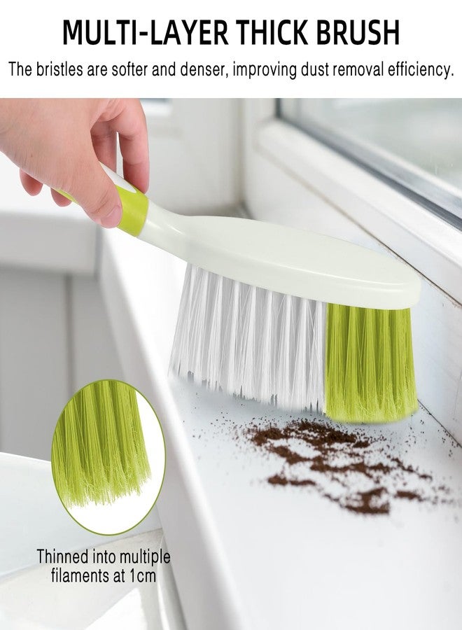 NACENA Dust Pan and Brush Set, Large Hand Broom and Dustpan Set Large Brush and Dustpan Set for Camping Broom and Dustpan Combo for Daily Cleaning Pet Hair Office Home Car, Yellow & Green - Image 3