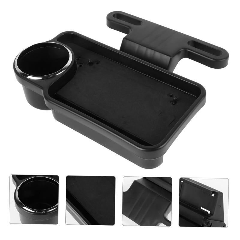 Insulated Car Seat Organizer with Cup Holders and Storage Bag Black - Image 4