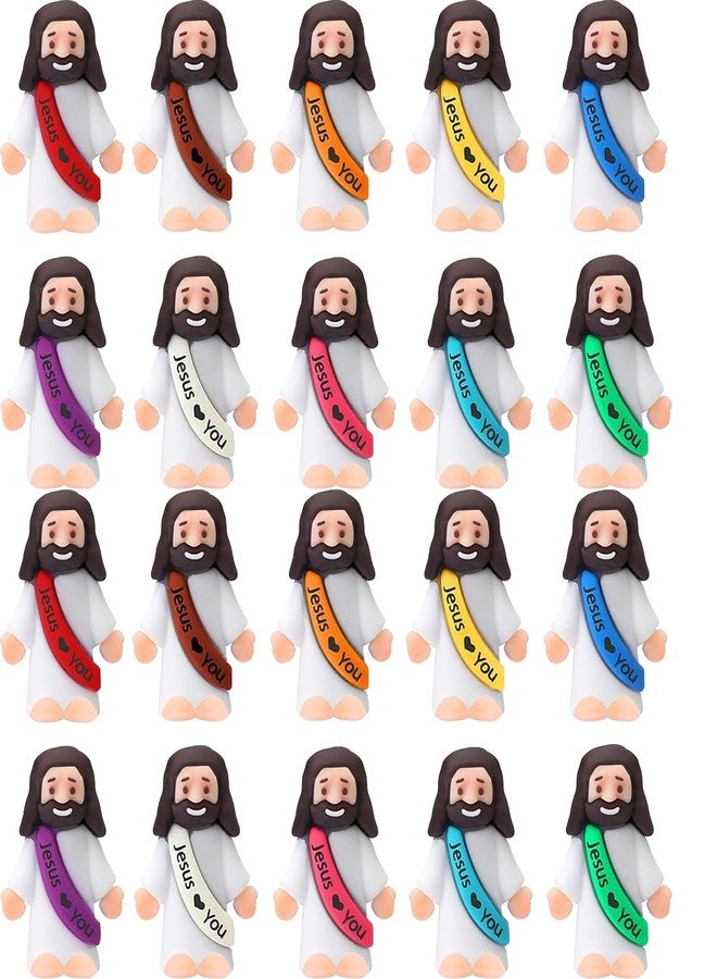 IEUHDKWL 40PCS Little Jesus Figures Mini Jesus Figures Hide and Seek Religious Party Favors Sunday School Easter Egg Stuffers - Image 1