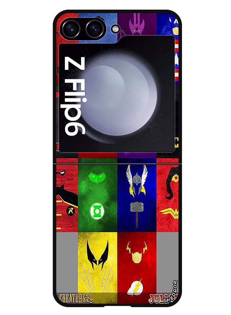 Theodor Protective Case Anti Scratch Shock Proof Bumper Cover For Samsung Galaxy Z Flip 6 Faces - Image 1