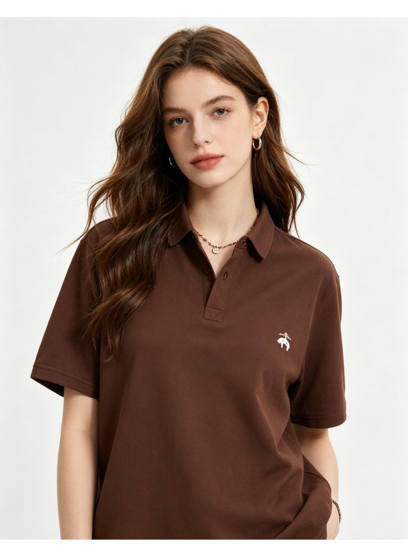 روكس براذرز Brooks Brothers قميص Polo العام للرجال والنساء ، مع العنق الكلاسيكي ، نسيج اللؤلؤ النافذ ، أكمام قصيرة عارضة. - Image 2