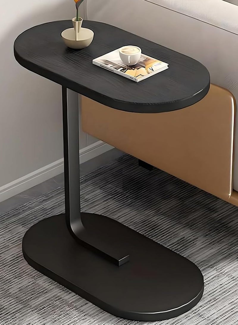 طاولة نهاية على شكل C، طاولة جانبية للأريكة والسرير، طاولة جانبية صغيرة، طاولة تلفاز للمساحات الصغيرة، غرفة المعيشة، غرفة النوم، طاولة وجبات خفيفة ريفية - Image 1