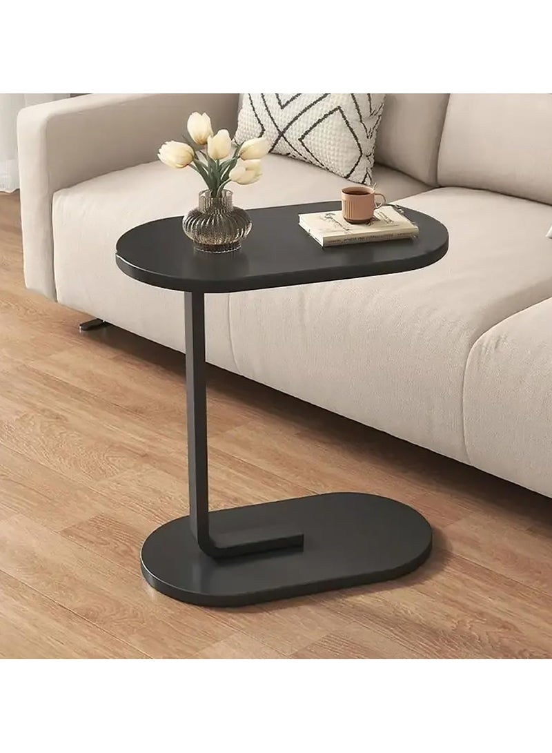 طاولة نهاية على شكل C، طاولة جانبية للأريكة والسرير، طاولة جانبية صغيرة، طاولة تلفاز للمساحات الصغيرة، غرفة المعيشة، غرفة النوم، طاولة وجبات خفيفة ريفية - Image 4