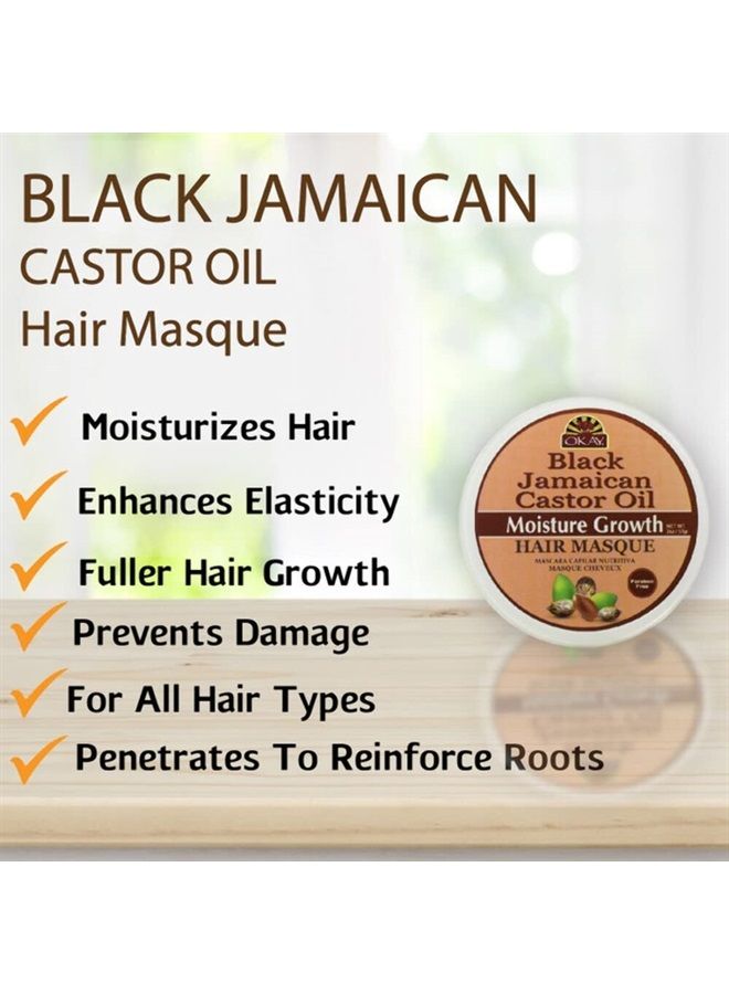 OKAY | Black Jamaican Castor Oil Hair Masque | For All Hair Types & Textures | Prevent Damage for Maximum Growth | Moisturizes & Regrows Strong Hair | Free of Parabens, Silicones, Sulfates | 2 oz - Image 2