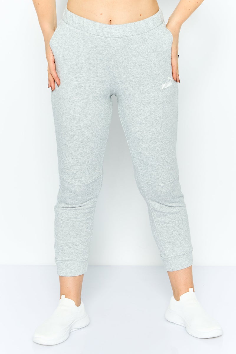 PUMA Women Regular Fit Heather Training Sweatpants, Light Grey - Image 1