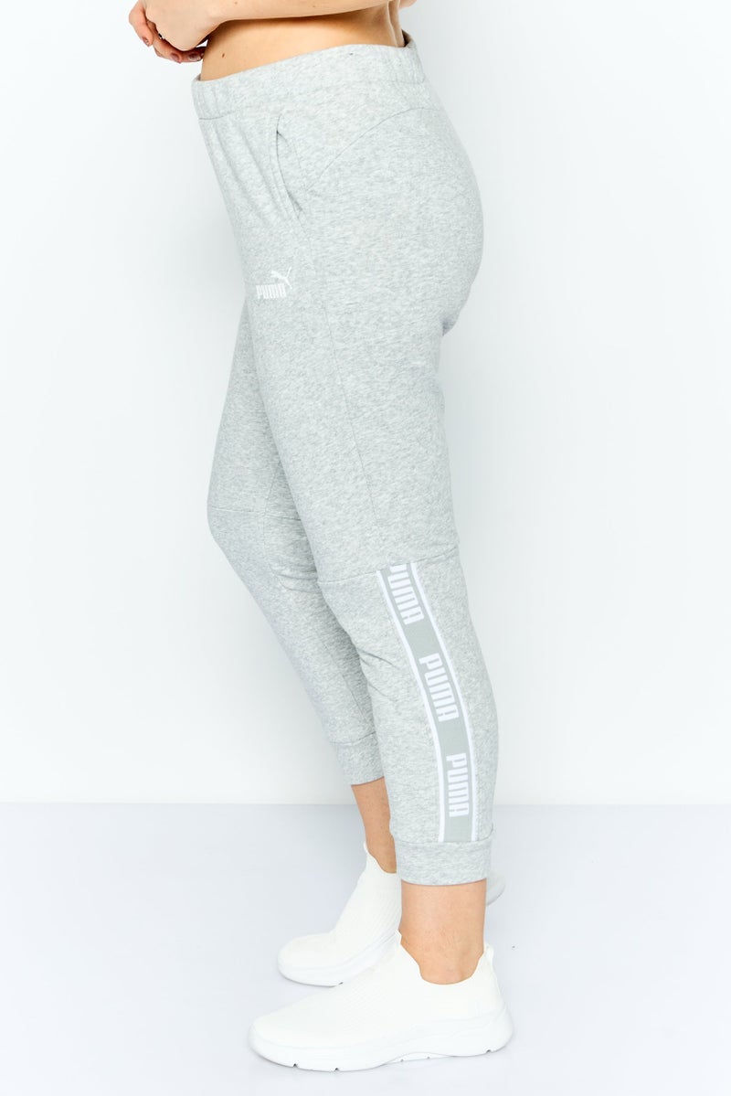 PUMA Women Regular Fit Heather Training Sweatpants, Light Grey - Image 4