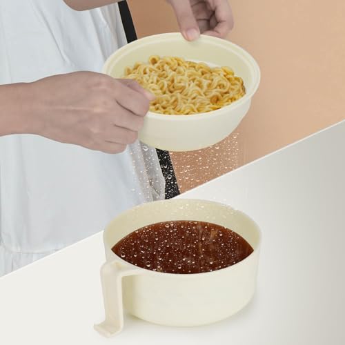 UUGLAM Ramen Bowl Set, Ramen Cooker 33 oz, Ramen Bowls with Chopsticks and Spoon, Microwave Pasta Cooker, College Dorm Essentials for Girls Guys (White) - Image 2