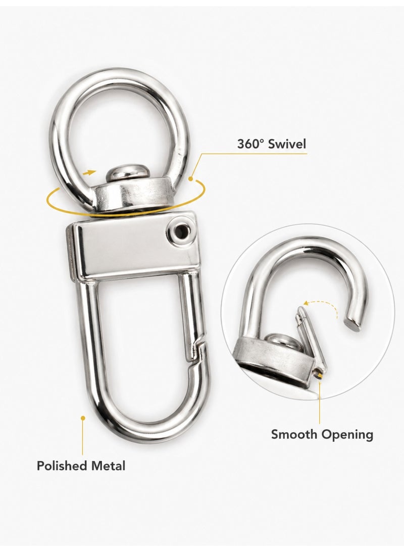 2PCS Silvery Swivel Snap Hooks for Bags Keychains and DIY Straps - Image 2