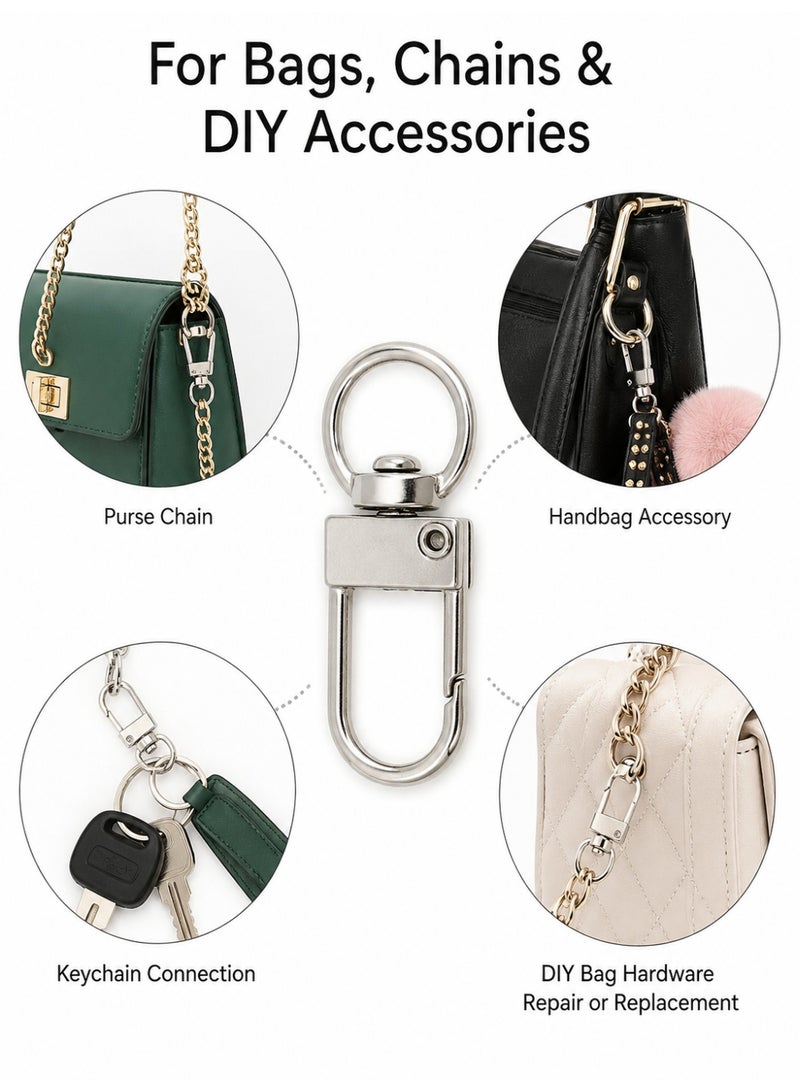 2PCS Silvery Swivel Snap Hooks for Bags Keychains and DIY Straps - Image 5