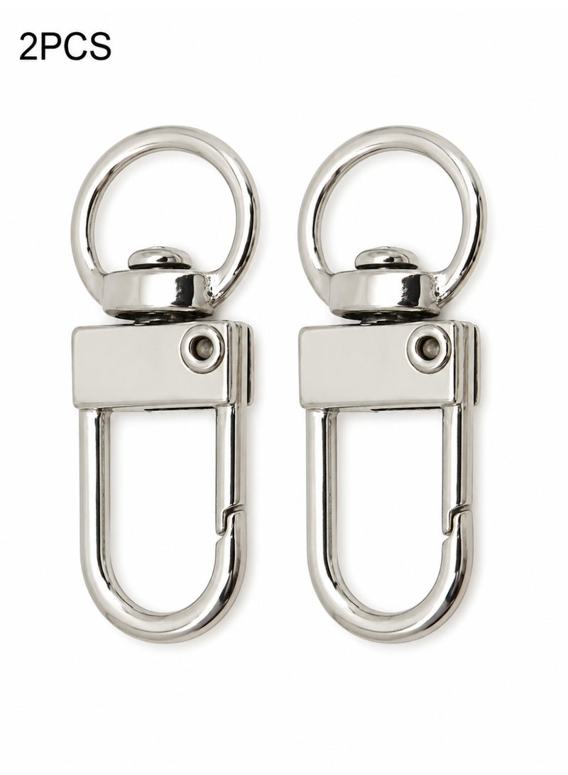 2PCS Silvery Swivel Snap Hooks for Bags Keychains and DIY Straps - Image 1