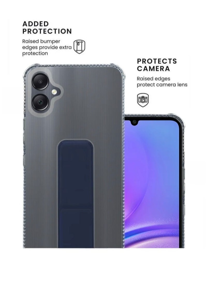 ARMOR Case Cover For Samsung Galaxy A05 With Magnetic Hand Grip 3 in 1 Clear / Blue  - Image 2