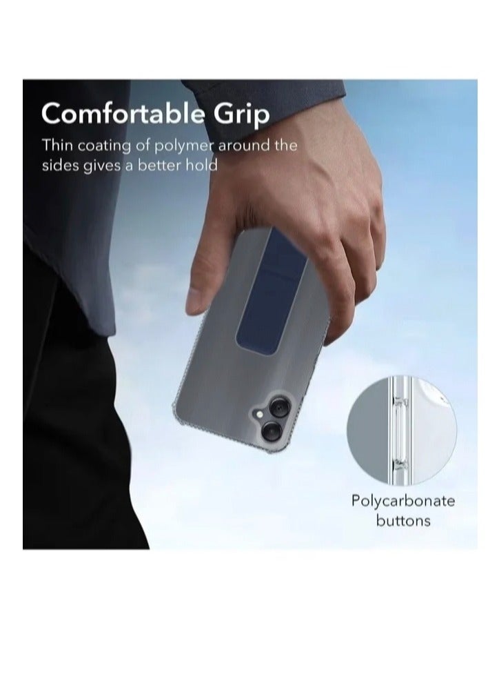 ARMOR Case Cover For Samsung Galaxy A05 With Magnetic Hand Grip 3 in 1 Clear / Blue  - Image 3