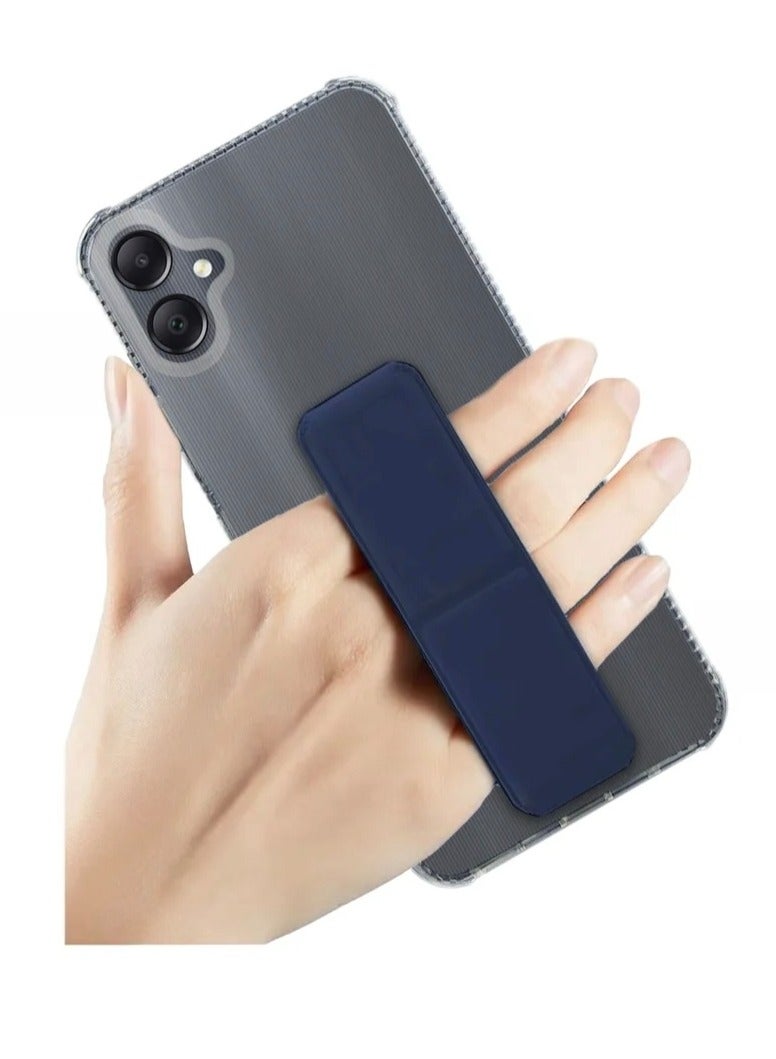 ARMOR Case Cover For Samsung Galaxy A05 With Magnetic Hand Grip 3 in 1 Clear / Blue  - Image 4