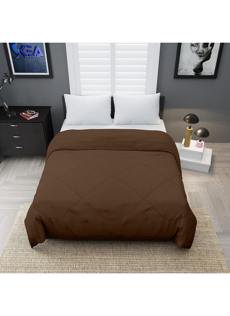 KEA KEA Microfibre Reversible Double Bed King Size Comforter/Duvet for All Weather (Brown, 250GSM)|Comforter Double  - Image 3