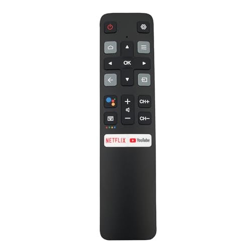 AULCMEET RC802V Replaced Voice Remote Compatible with TCL Android TV 40S330 32S330 65Q637 55Q637 55S430 43S430 65Q637 55Q637 43S434 50S434 55S434 65S434 75S434 32P30S 49P30FS 40S334 32S334 70S430 32A325 32A323 - Image 1