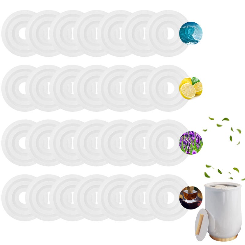 Demissle Replacement Fragrance Scented Pads Disc Fresh Oil Refill Pad for Towel Warmer Bucket 48 Pcs