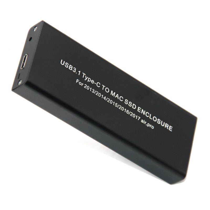 USB3.1 Type-C to Mac SSD Enclosure Aluminum Alloy Hard Disk Case Compatible with 2013/2014/2015/2016/2017 MacBook Air/Pro/Retina - Image 1